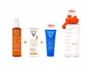 VICHY Capital Soleil Huile Protection Cellulaire 200mL+ Soin Anti Taches Teinté 3-en-1 SPF50+ Lait Après-Soleil et Gourde Offerts